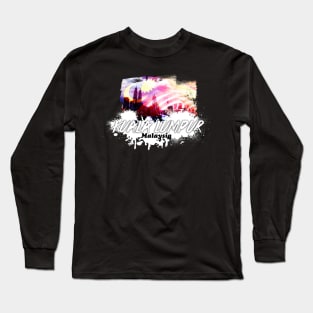 Kuala Lumpur Malaysia Spray Paint Long Sleeve T-Shirt